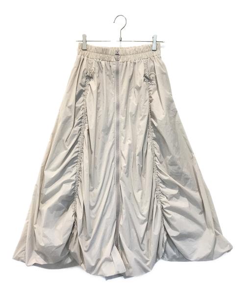 emmi atelier（エミアトリエ）emmi atelier (エミアトリエ) ボリュームドロストジップアップスカート　13WFS241034 ホワイト サイズ:1の古着・服飾アイテム