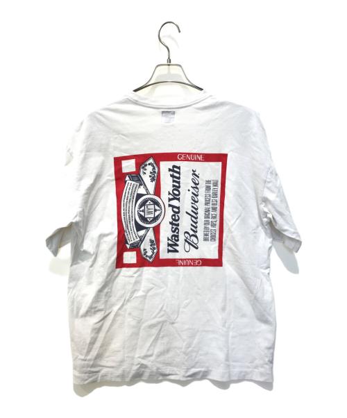 WASTED YOUTH（ウェイステッドユース）Wasted Youth (ウエステッド ユース) BUDWEISER (バドワイザー) Tシャツ ホワイト サイズ:XLの古着・服飾アイテム