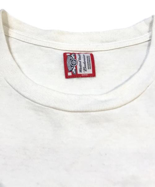 WASTED YOUTH（ウェイステッドユース）Wasted Youth (ウエステッド ユース) BUDWEISER (バドワイザー) Tシャツ ホワイト サイズ:XLの古着・服飾アイテム