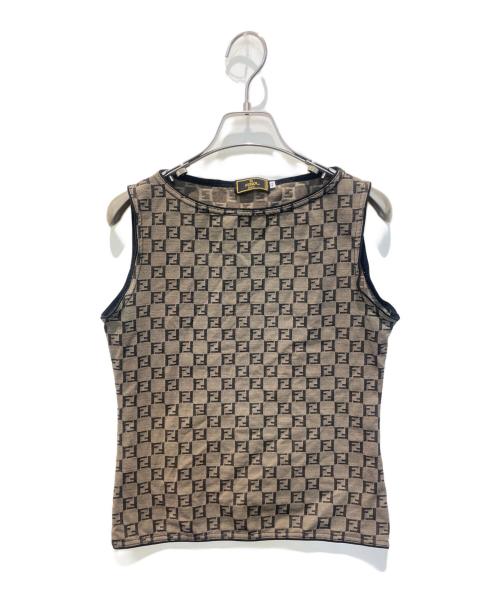 FENDI（フェンディ）FENDI (フェンディ) ズッカ柄Tシャツ ベージュ サイズ:42の古着・服飾アイテム