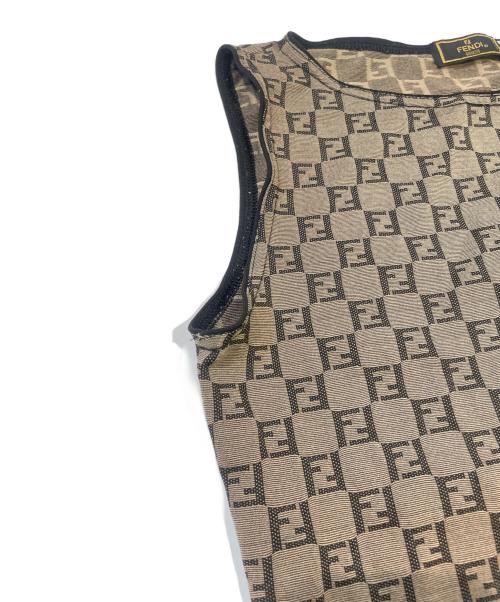 FENDI（フェンディ）FENDI (フェンディ) ズッカ柄Tシャツ ベージュ サイズ:42の古着・服飾アイテム