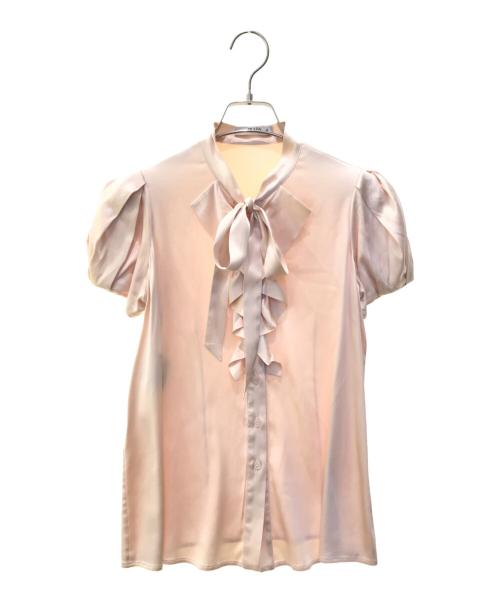 PRADA（プラダ）PRADA (プラダ) ボウタイブラウス ベージュ サイズ:38の古着・服飾アイテム