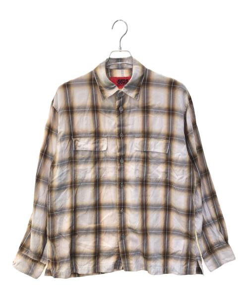 5525gallery（ゴーゴーニーゴーギャラリー）5525gallery (ゴーゴーニーゴーギャラリー) オンブレシャツ ベージュ サイズ:Mの古着・服飾アイテム