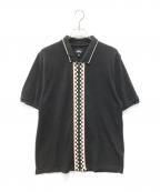 stussyステューシー）の古着「ジップシャツ」｜ブラック