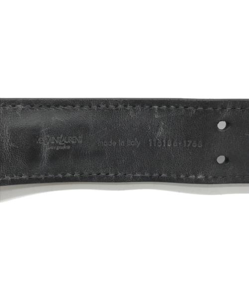 Yves Saint Laurent（イヴサンローラン）Yves Saint Laurent (イヴサンローラン) レザーブレスレット ブラックの古着・服飾アイテム