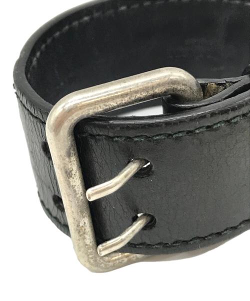 Yves Saint Laurent（イヴサンローラン）Yves Saint Laurent (イヴサンローラン) レザーブレスレット ブラックの古着・服飾アイテム