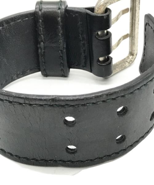 Yves Saint Laurent（イヴサンローラン）Yves Saint Laurent (イヴサンローラン) レザーブレスレット ブラックの古着・服飾アイテム