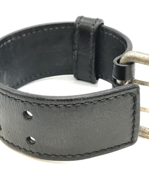 Yves Saint Laurent（イヴサンローラン）Yves Saint Laurent (イヴサンローラン) レザーブレスレット ブラックの古着・服飾アイテム