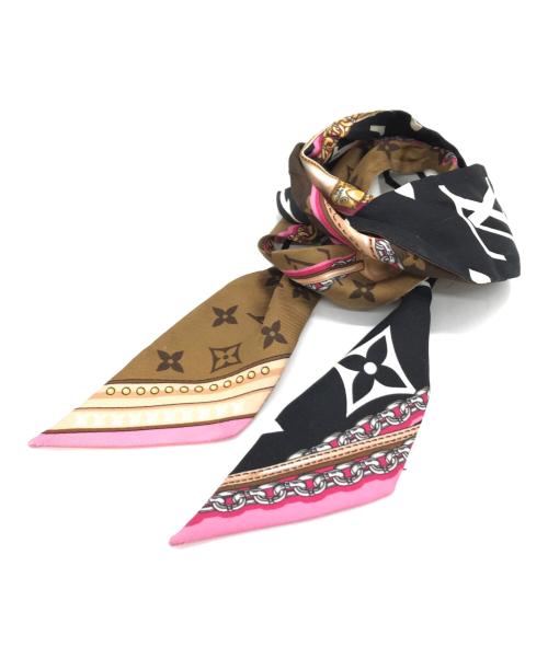 LOUIS VUITTON（ルイ ヴィトン）LOUIS VUITTON (ルイ ヴィトン) スカーフ　M76676　モノグラム バンドーBB ブラウンの古着・服飾アイテム