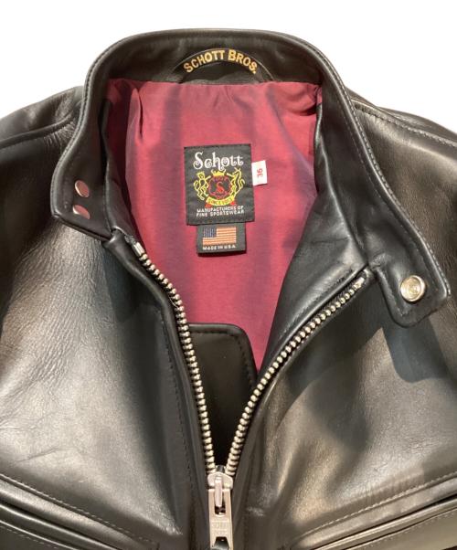 Schott（ショット）Schott (ショット) 641XX 60'S STAND RIDERS 復刻シングルライダースジャケット　7823950085 ブラック サイズ:Sの古着・服飾アイテム