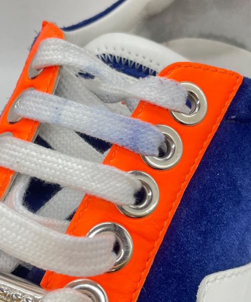 JIMMY CHOO（ジミーチュウ）JIMMY CHOO (ジミーチュウ) スニーカー ブルー×オレンジ サイズ:36の古着・服飾アイテム