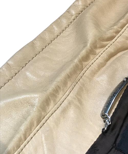 DOLCE & GABBANA（ドルチェ＆ガッバーナ）DOLCE & GABBANA (ドルチェ＆ガッバーナ) ラムレザージャケット ベージュ サイズ:50の古着・服飾アイテム