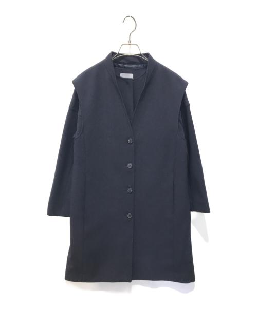 YONFA（ヨンファ）YONFA (ヨンファ) ジレセットショートコート ネイビー サイズ:Mの古着・服飾アイテム
