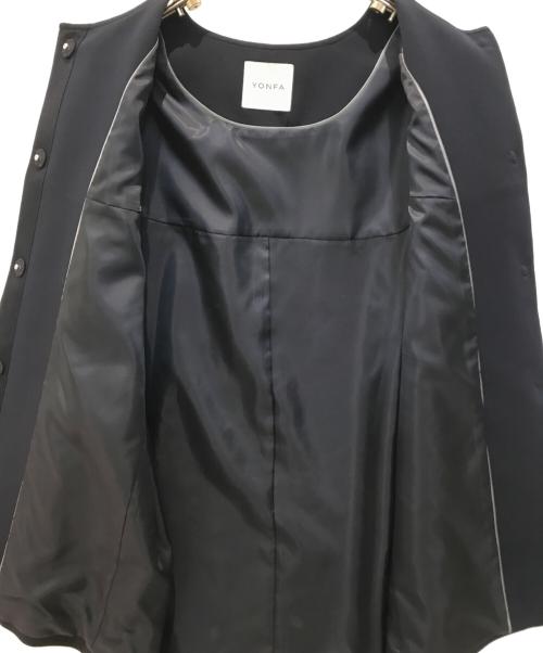 YONFA（ヨンファ）YONFA (ヨンファ) ジレセットショートコート ネイビー サイズ:Mの古着・服飾アイテム