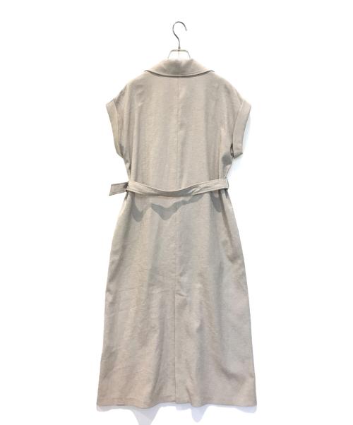 anuans（アニュアンス）anuans (アニュアンス) リネンライクロングジレ ベージュ サイズ:FREEの古着・服飾アイテム