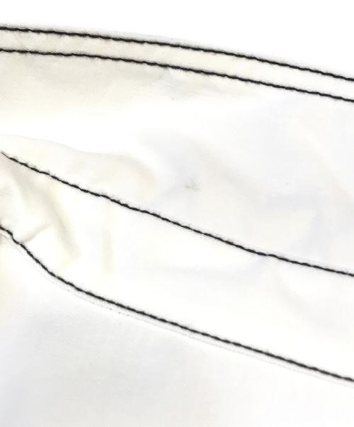 Diagram（ダイアグラム）Diagram (ダイアグラム) 配色ステッチシャツワンピース金釦 ベルト ホワイト サイズ:38の古着・服飾アイテム