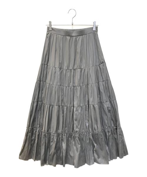 FRAY ID（フレイ アイディー）FRAY ID (フレイ アイディー) 割線ギャザーティアードスカート グレー サイズ:1の古着・服飾アイテム