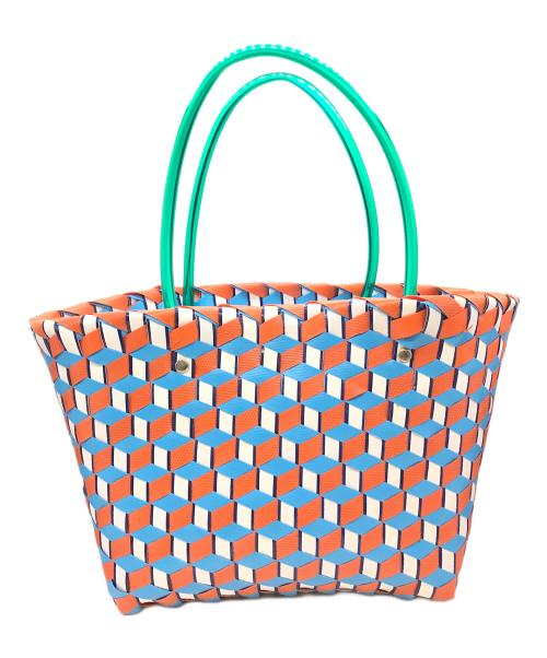 MARNI（マルニ）MARNI (マルニ) カゴバッグ オレンジ×ブルーの古着・服飾アイテム