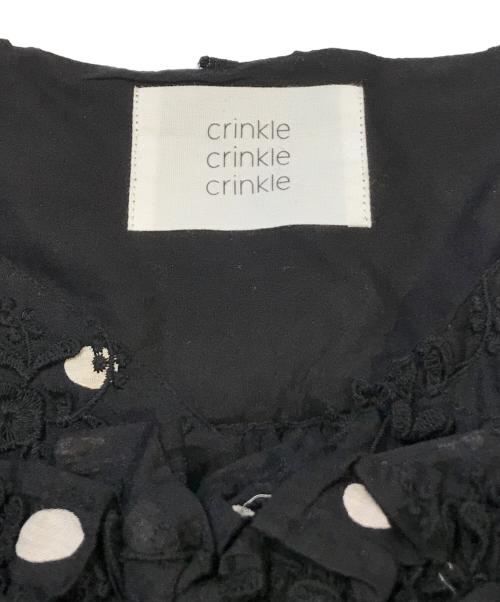 crinkle crinkle crinkle（クリンクル クリンクル クリンクル）crinkle crinkle crinkle (クリンクル クリンクル クリンクル) 3D embroidery dot camisole　CC-2509 ブラック サイズ:F 未使用品の古着・服飾アイテム