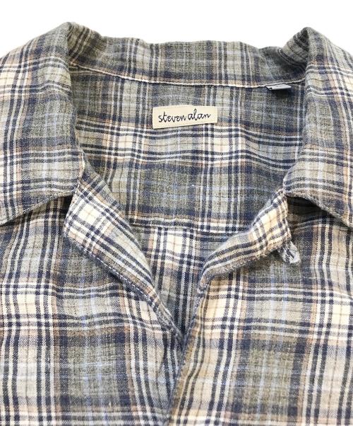 STEVEN ALAN（スティーブンアラン）STEVEN ALAN (スティーブンアラン) リネンシャツ グレー サイズ:Lの古着・服飾アイテム