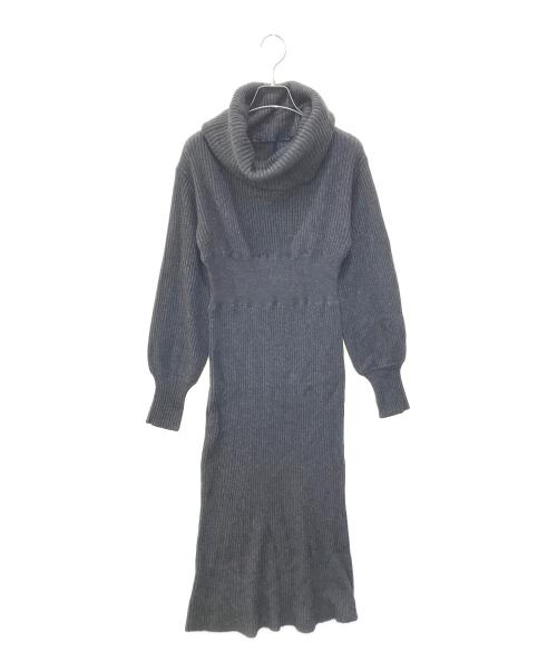 anuans（アニュアンス）anuans (アニュアンス) オフショルナローニットワンピース グレー サイズ:S 未使用品の古着・服飾アイテム