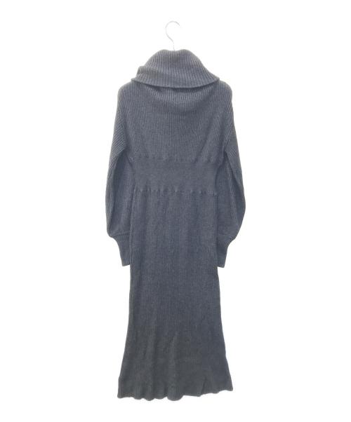 anuans（アニュアンス）anuans (アニュアンス) オフショルナローニットワンピース グレー サイズ:S 未使用品の古着・服飾アイテム