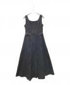 HER LIP TOハーリップトゥ）の古着「Classic Floral Jacquard Dress　1232305113」｜ブラック