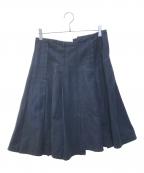 tricot COMME des GARCONSトリココムデギャルソン）の古着「デニムプリーツスカート　TJ-S037」｜インディゴ