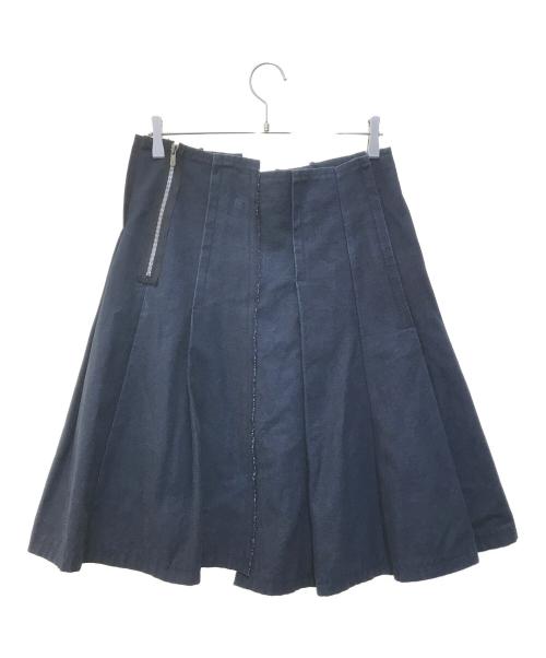 tricot COMME des GARCONS（トリココムデギャルソン）tricot COMME des GARCONS (トリココムデギャルソン) デニムプリーツスカート　TJ-S037 インディゴ サイズ:Mの古着・服飾アイテム