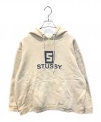 stussyステューシー）の古着「プリントパーカー」｜アイボリー