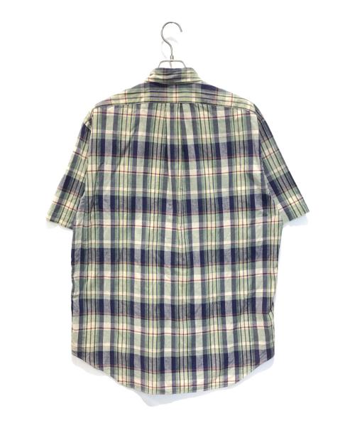 RALPH LAUREN（ラルフローレン）RALPH LAUREN (ラルフローレン) 半袖チェックシャツ ネイビー サイズ:Lの古着・服飾アイテム