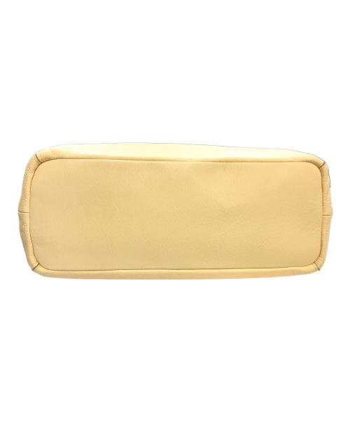 KITAMURA（キタムラ）KITAMURA (キタムラ) レザーハンドバッグ イエローの古着・服飾アイテム