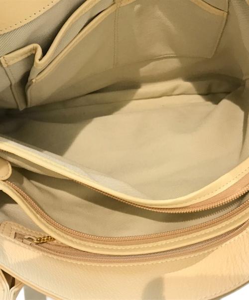 KITAMURA（キタムラ）KITAMURA (キタムラ) レザーハンドバッグ イエローの古着・服飾アイテム