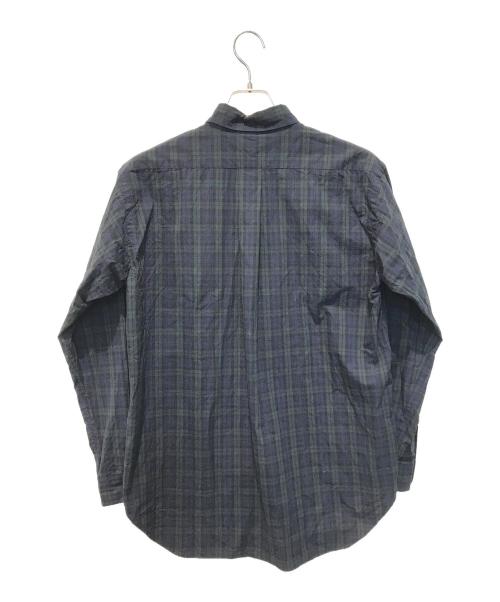 leno（リノ）LENO (リノ) BUTTON DOWN SHIRT　H2302-SH013 ネイビー×グリーンの古着・服飾アイテム