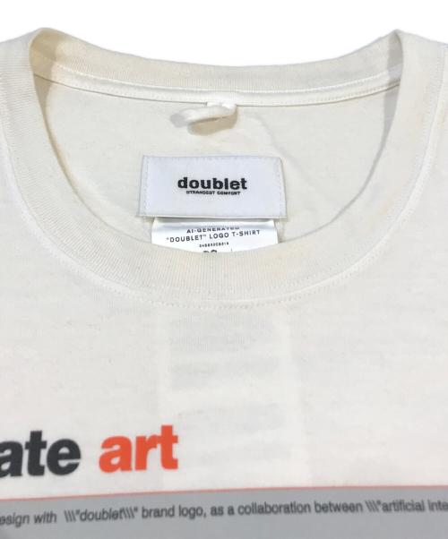 doublet（ダブレット）doublet (ダブレット) AI-GENERATED DOUBLET LOGO T-SHIRT　24SS32CS315 アイボリー サイズ:Sの古着・服飾アイテム