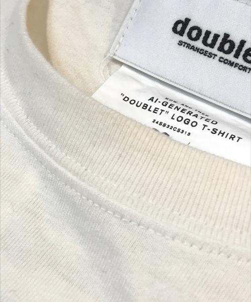 doublet（ダブレット）doublet (ダブレット) AI-GENERATED DOUBLET LOGO T-SHIRT　24SS32CS315 アイボリー サイズ:Sの古着・服飾アイテム