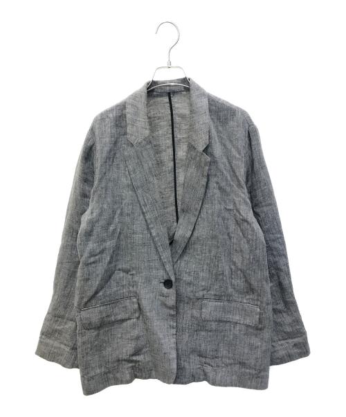 Spick and Span（スピック＆スパン）Spick and Span (スピックアンドスパン) リネンエアリージャケット　25010200103010 グレー サイズ:36の古着・服飾アイテム