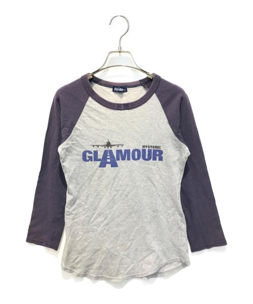 hysterics（ヒステリックス）hysterics (ヒステリックス) カットソー　2CL-5840 グレー×パープル サイズ:FREEの古着・服飾アイテム