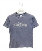 stussyステューシー）の古着「プリントTシャツ」｜ブルー