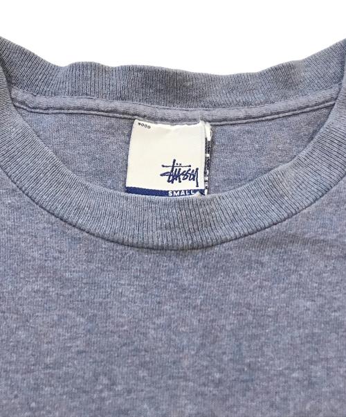 stussy（ステューシー）stussy (ステューシー) プリントTシャツ ブルー サイズ:SMALLの古着・服飾アイテム