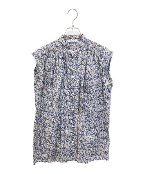 Toujours（トゥジュー）Toujours (トゥジュー) Pleated Sleeveless Long Shirt ブルー サイズ:1の古着・服飾アイテム