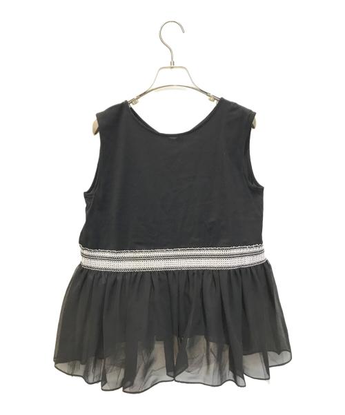 masaco teranishi（マサコテラニシ）Masaco Teranishi (マサコテラニシ) 2WAYエンブロイダリートップス　1578-599-0677-0900 ブラック サイズ:38 未使用品の古着・服飾アイテム