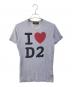 DSQUARED2（ディースクエアード）の古着「アイラブD2Tシャツ」｜グレー