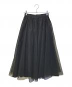 CLANEクラネ）の古着「VOLUME LONG PANIER SKIRT　15109-6012」｜ブラック