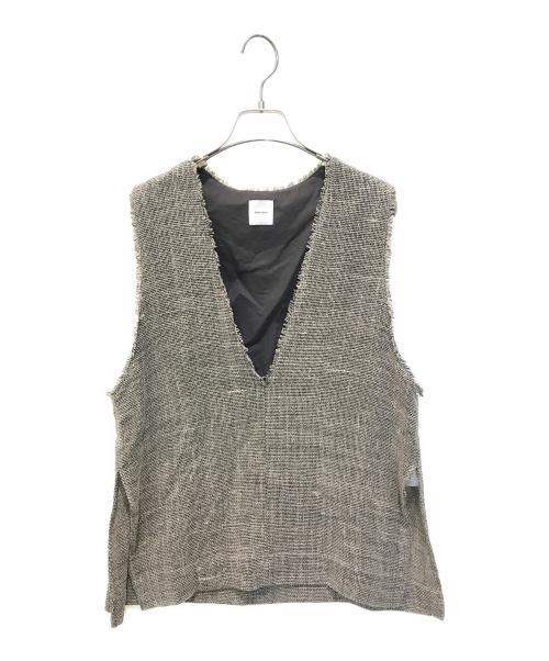 Spick and Span（スピック＆スパン）Spick and Span (スピックアンドスパン) リネンツイードベスト　24051200214010 ブラウン サイズ:表記無しの古着・服飾アイテム