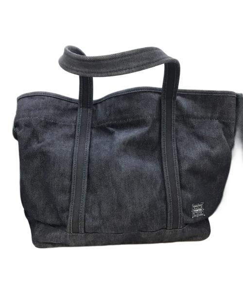 PORTER GIRL（ポーターガール）PORTER GIRL (ポーターガール) BOYFRIEND TOTE DENIM インディゴ サイズ:表記無しの古着・服飾アイテム