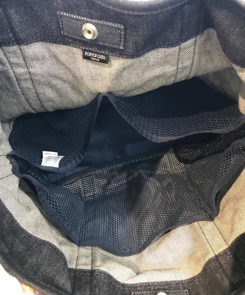 PORTER GIRL（ポーターガール）PORTER GIRL (ポーターガール) BOYFRIEND TOTE DENIM インディゴ サイズ:表記無しの古着・服飾アイテム