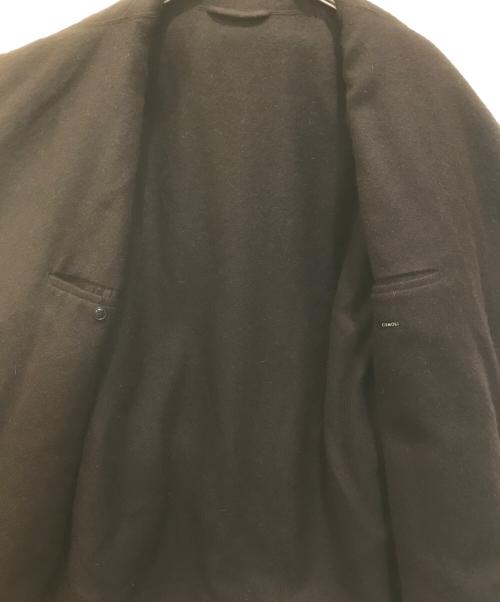 COMOLI（コモリ）COMOLI (コモリ) LEATHER SHAWL COLLAR COAT ブラック サイズ:2の古着・服飾アイテム