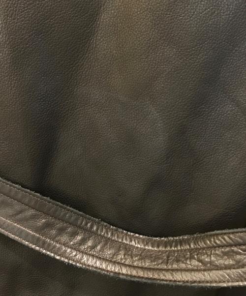 COMOLI（コモリ）COMOLI (コモリ) LEATHER SHAWL COLLAR COAT ブラック サイズ:2の古着・服飾アイテム