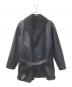 COMOLI（コモリ）の古着「LEATHER SHAWL COLLAR COAT」｜ブラック